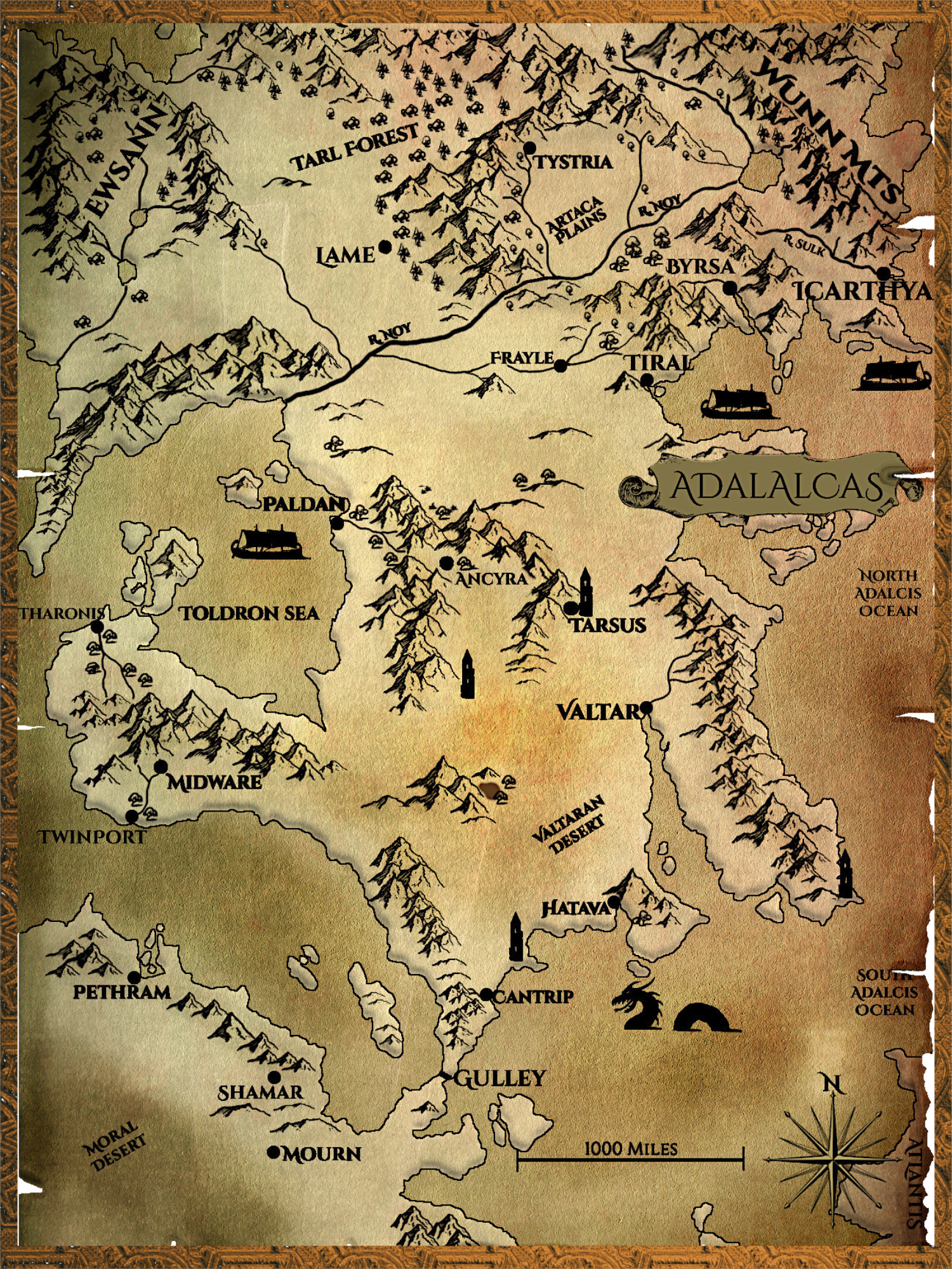 Map of Adalalcas