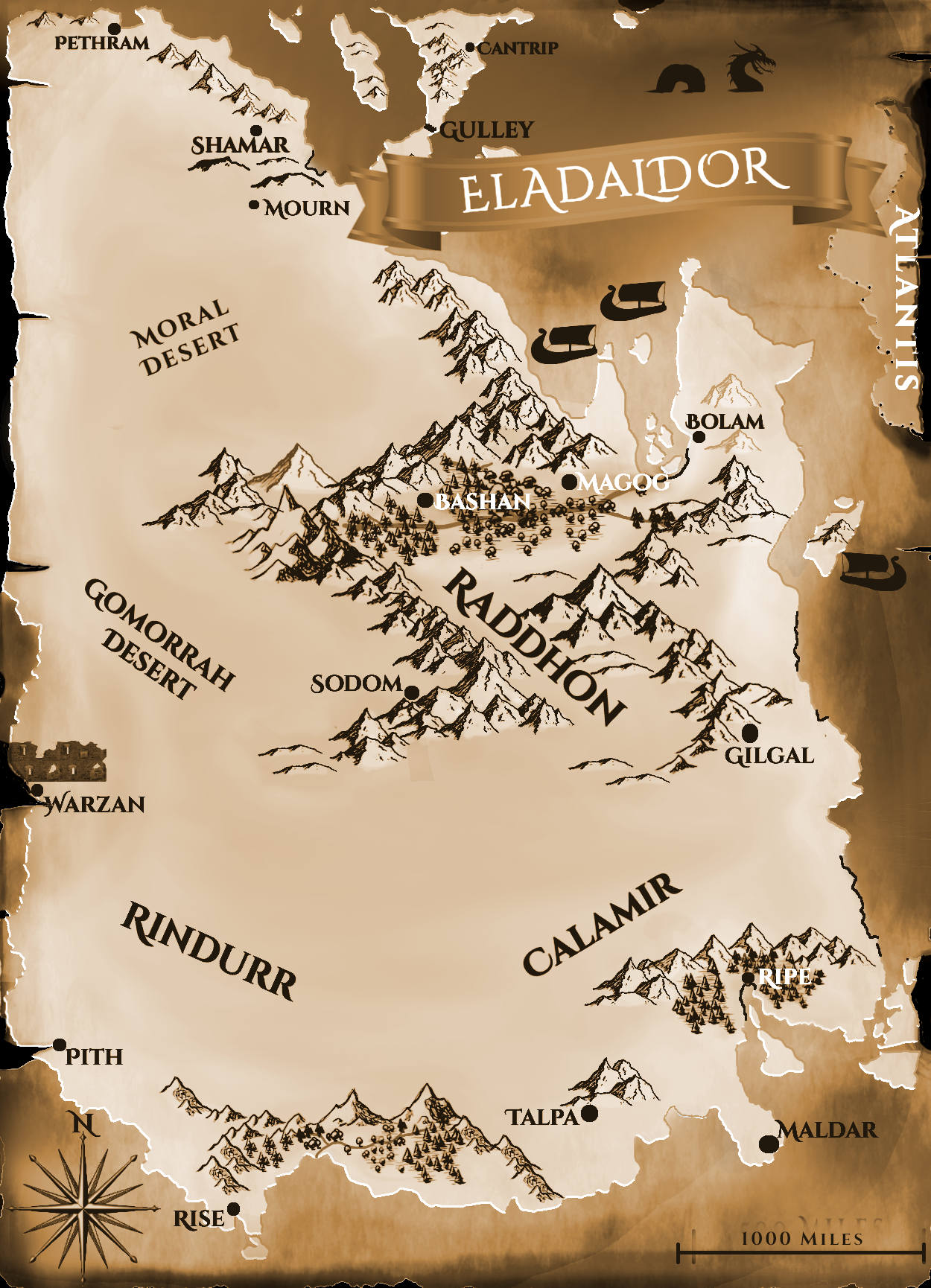 Map of Eladaldor Continent